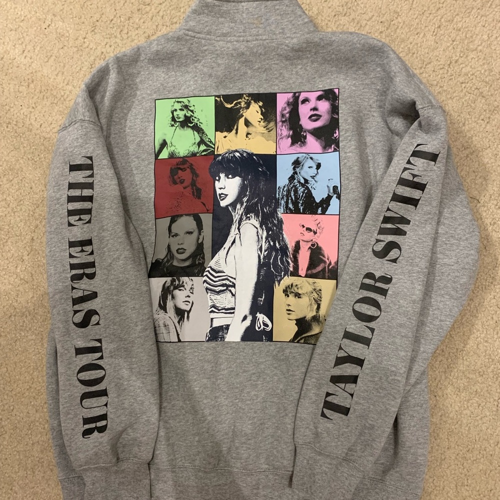 Official Taylor Swift 1/4 zip exclusive concert sweatshirt.